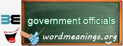 WordMeaning blackboard for government officials